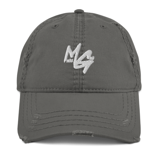 Monee Gang Distressed Dad Hat in Gray